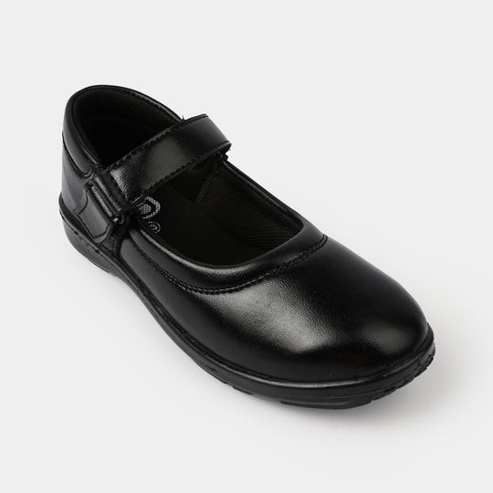 Girls School Shoes KR-01-BLACK