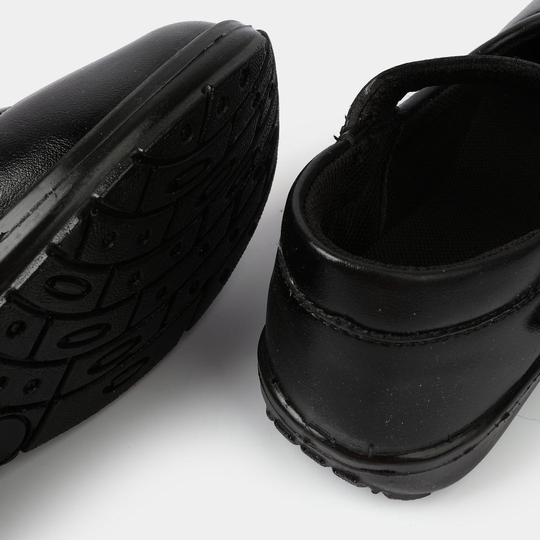Girls School Shoes KR-01-BLACK