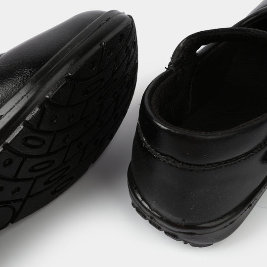 Girls School Shoes KR-01-BLACK
