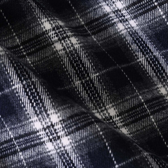 Boys Flannel Casual Shirt F/S Baseball-GREY