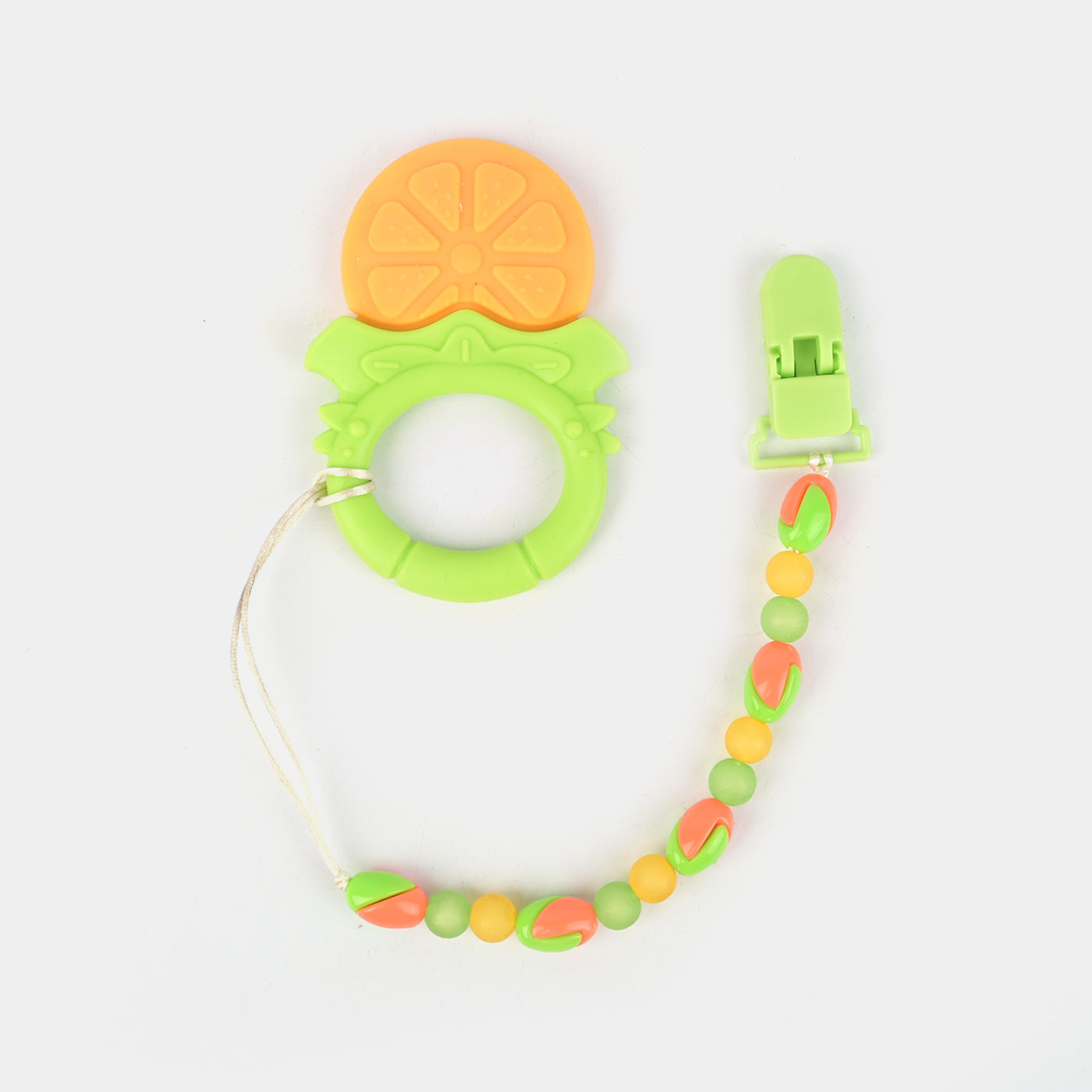 Teether With Chain | ORANGE