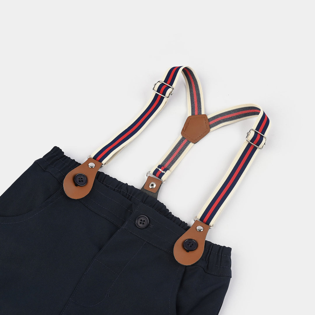 Infant Boys Cotton Interlock Suit-NAVY/BLUE
