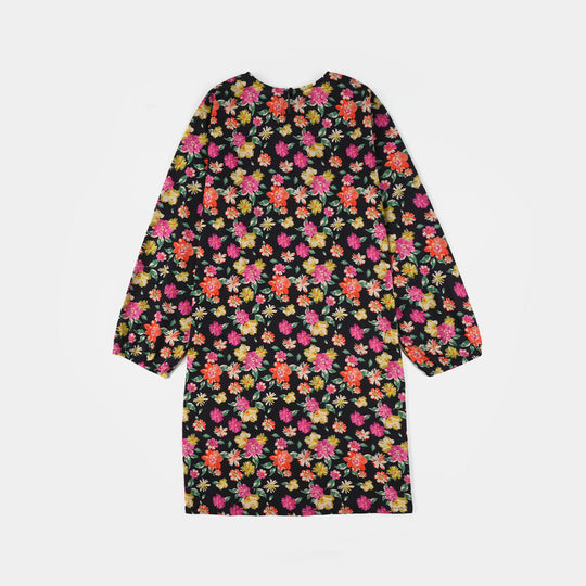 Teens Girls Cotton Printed 2-Piece Set - Raspberry/Multi