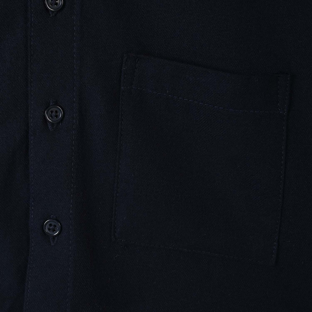Boys Yarn Dyed Casual Shirt F/S Golden Days-NAVY