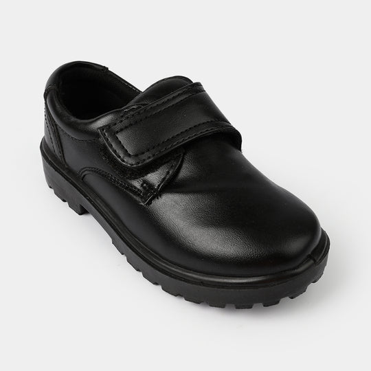 Boys School Shoes KR-02-BLACK