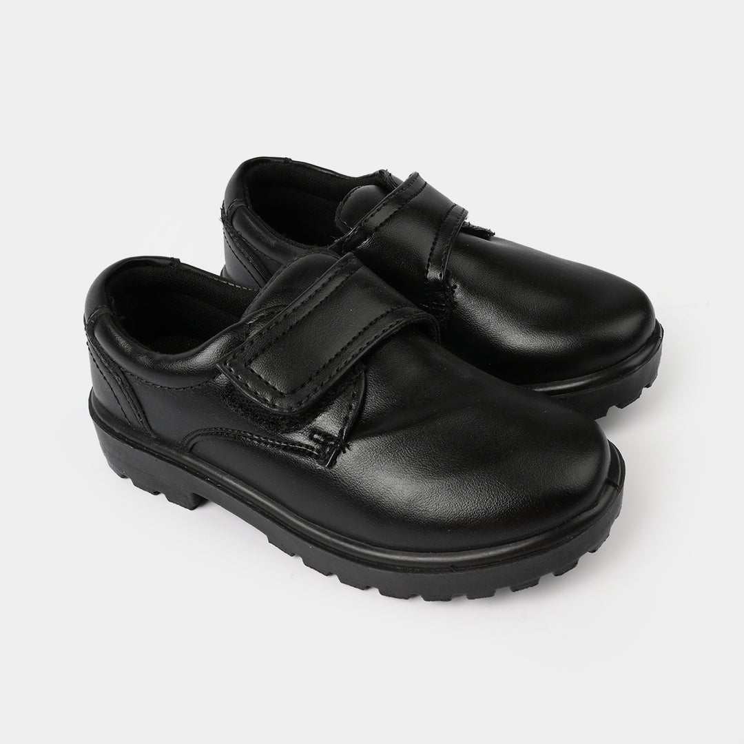 Boys School Shoes KR-02-BLACK