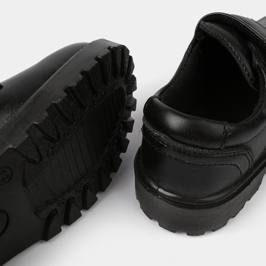 Boys School Shoes KR-02-BLACK