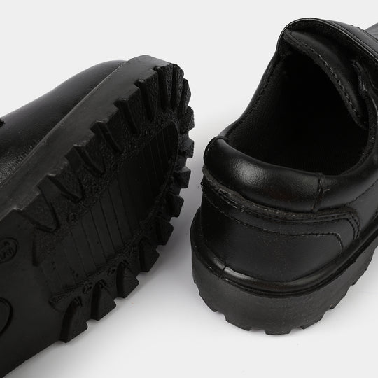 Boys School Shoes KR-02-BLACK