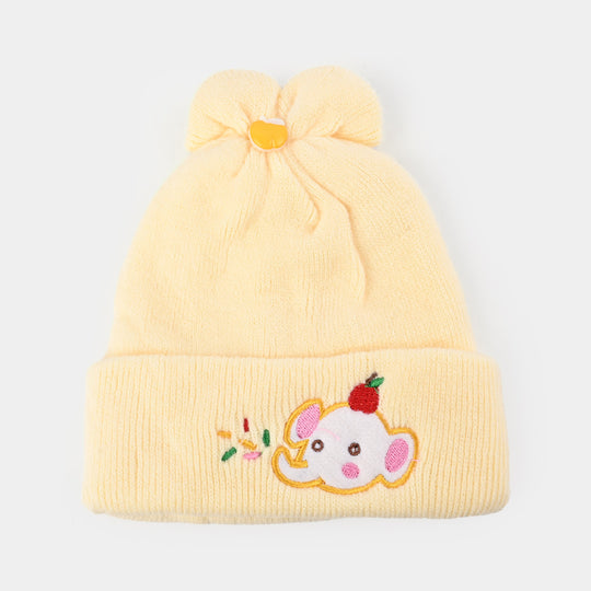 Baby Winter Cap/Hat  Elephant Embroidered | 6M+