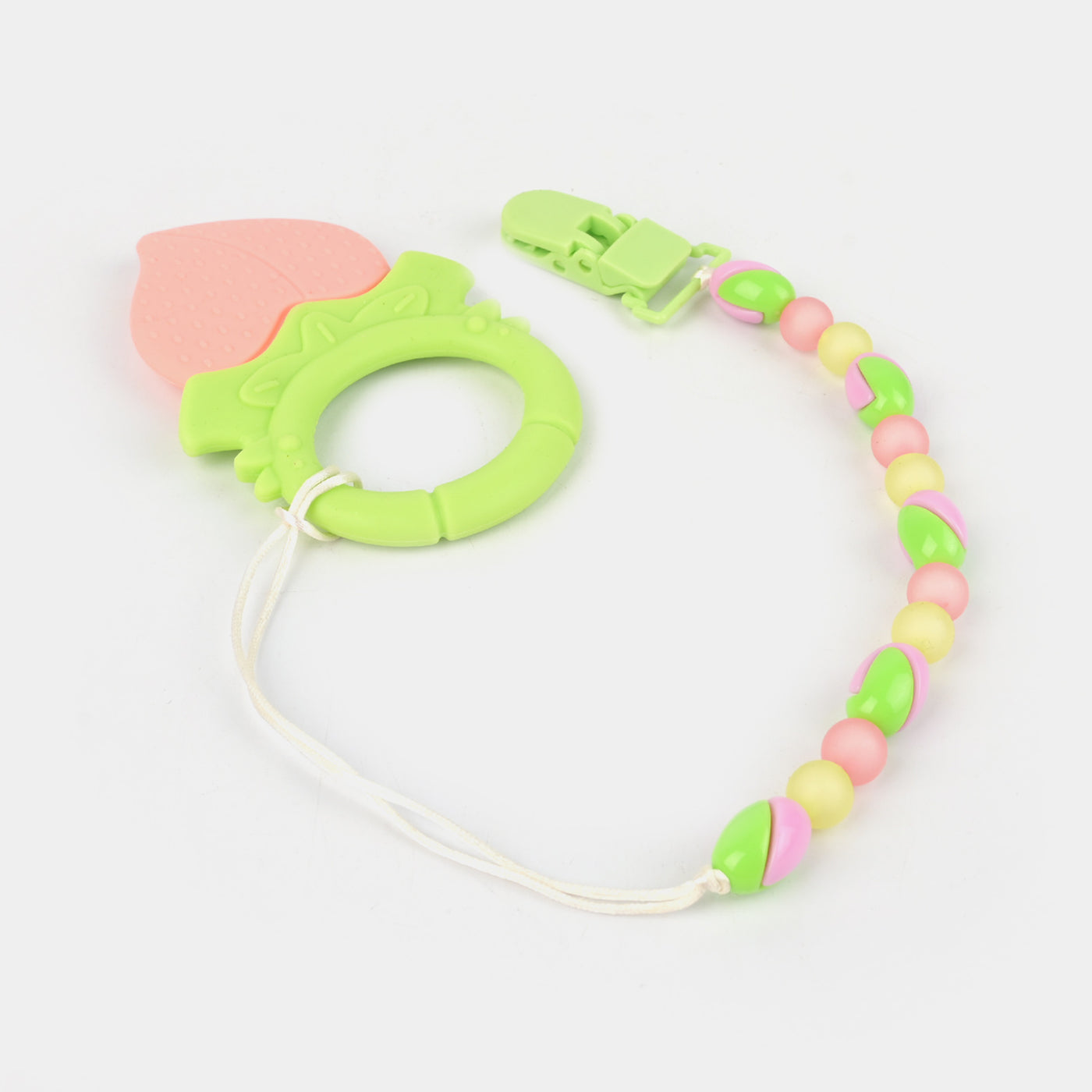 Teether With Chain | Pink