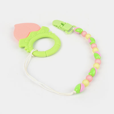 Teether With Chain | Pink