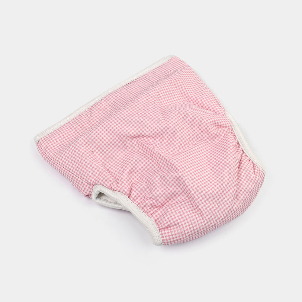 Towel Cotton Panty 3-6M Pink Check