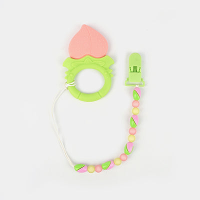 Teether With Chain | Pink