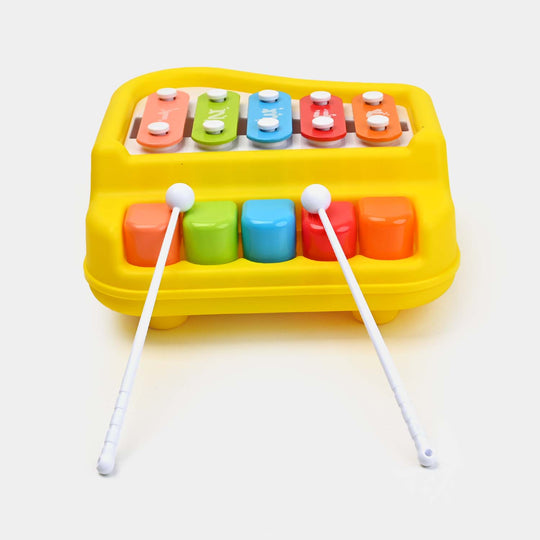 2 in 1 piano & Xylophone 5 Keys Toy for Kids