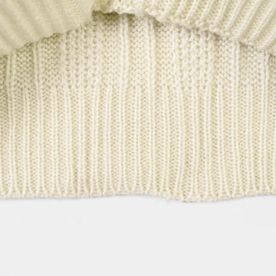 Boys Acrylic Sweater-Dropline-Off.White