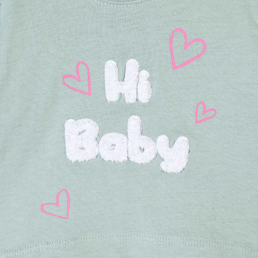 Infant Girls Cotton Jersey T-Shirt F/S Hi Baby-Blue.Surf