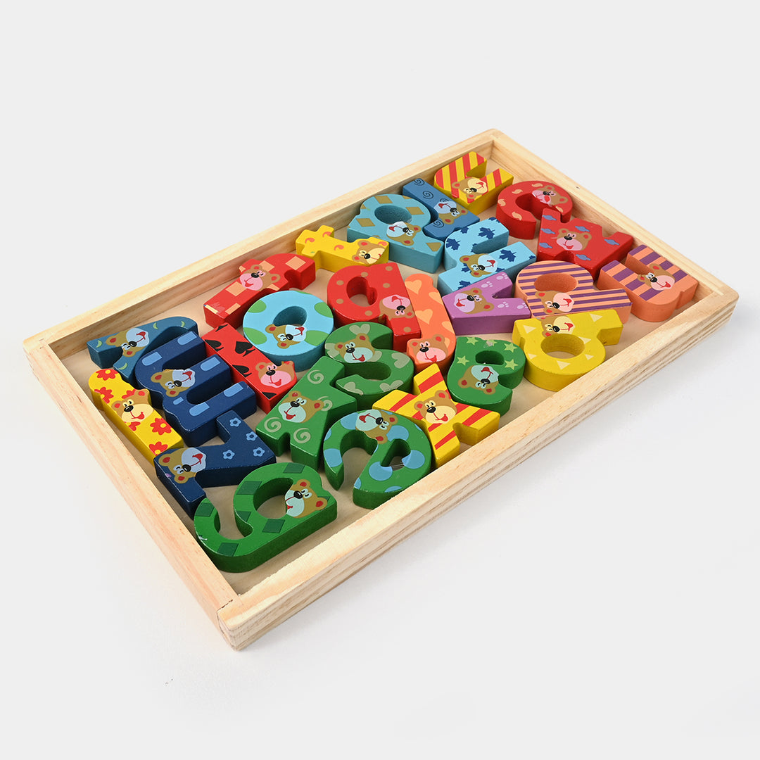 Wooden Education Small Alphabets Blocks For Kids