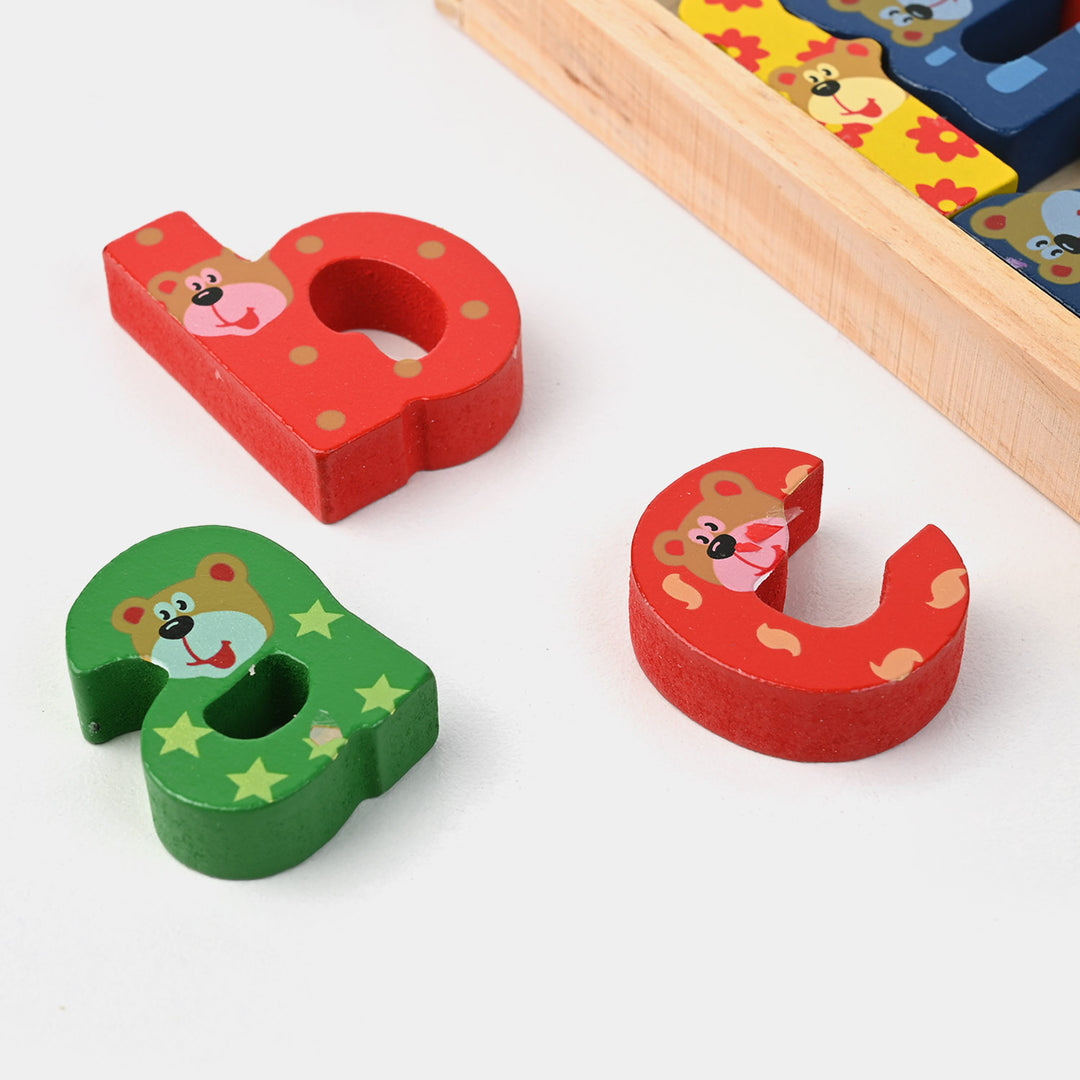 Wooden Education Small Alphabets Blocks For Kids