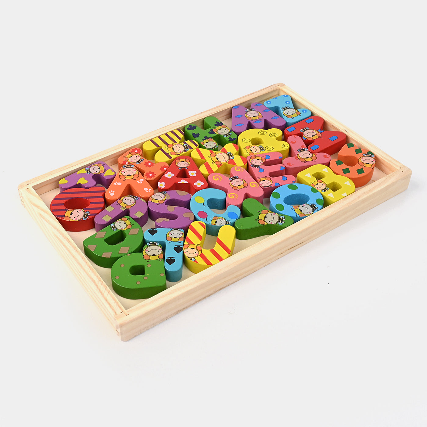 Wooden Education Capital Alphabets Blocks For Kids