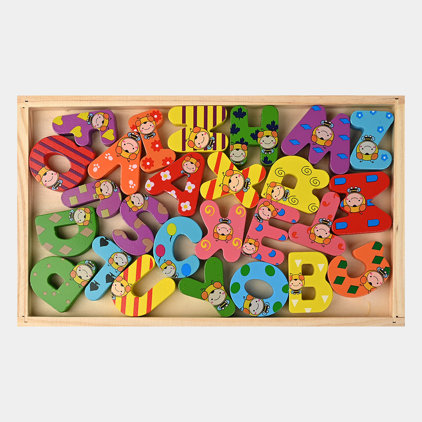 Wooden Education Capital Alphabets Blocks For Kids