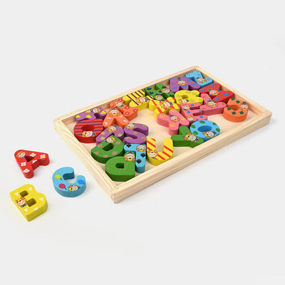 Wooden Education Capital Alphabets Blocks For Kids