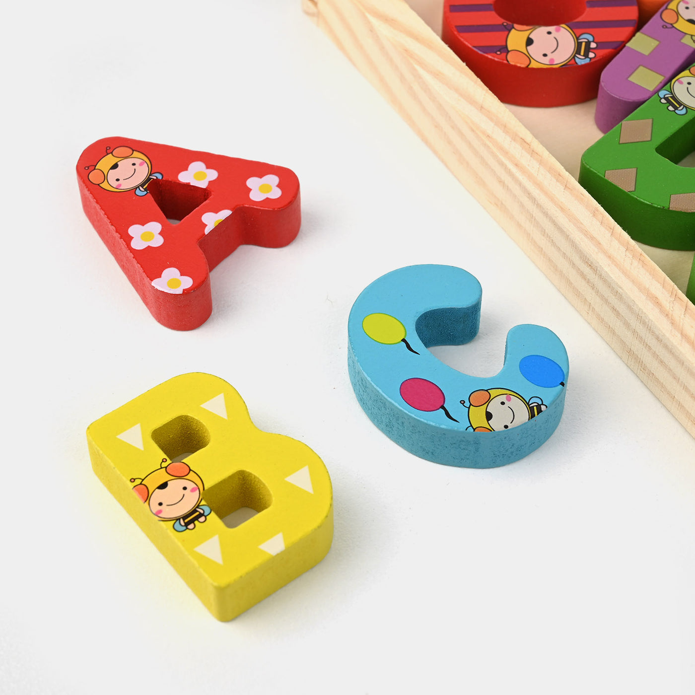 Wooden Education Capital Alphabets Blocks For Kids