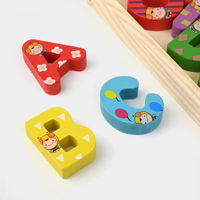 Wooden Education Capital Alphabets Blocks For Kids