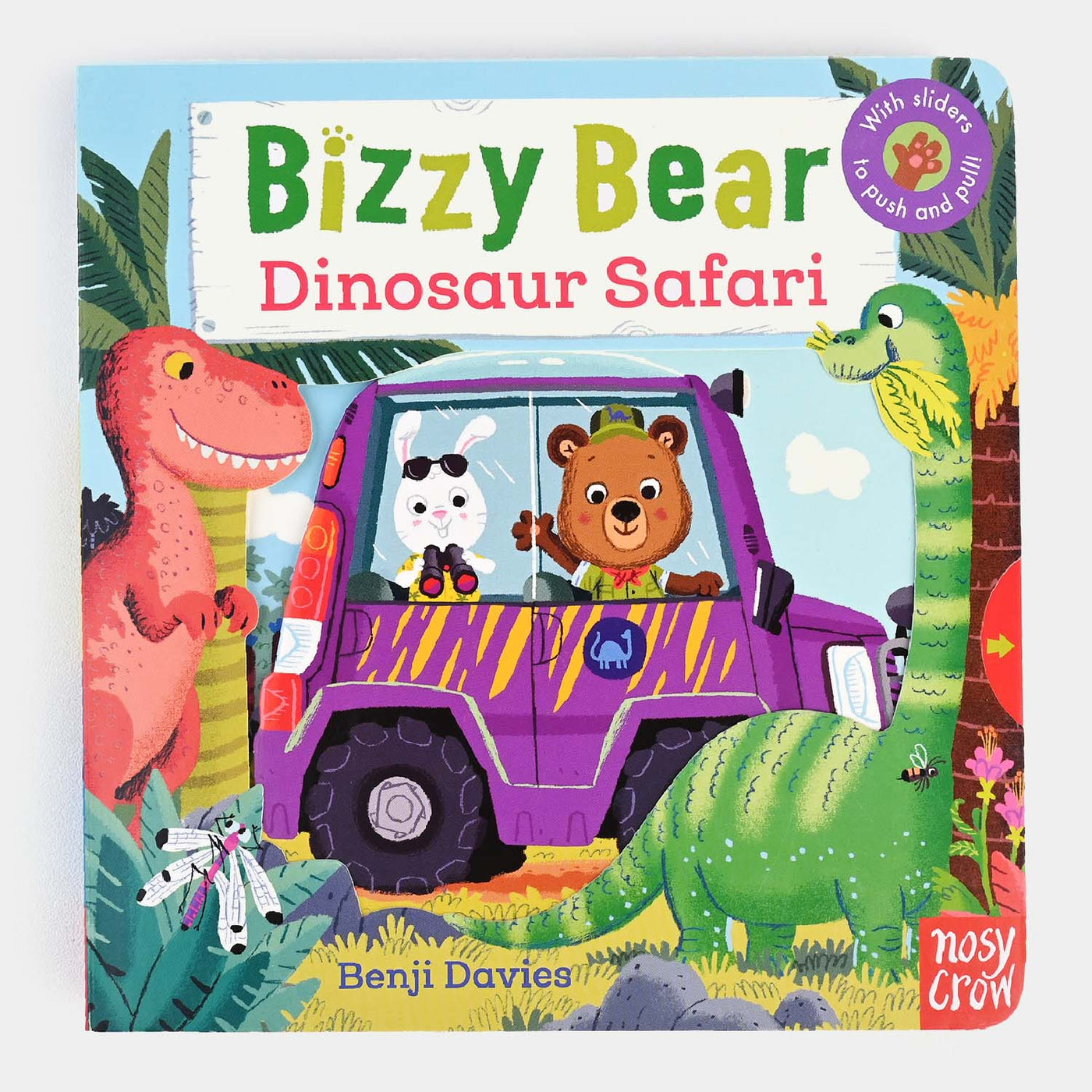 Lizzy Bear Dinosaur Safari Story Book With Slider Tabs