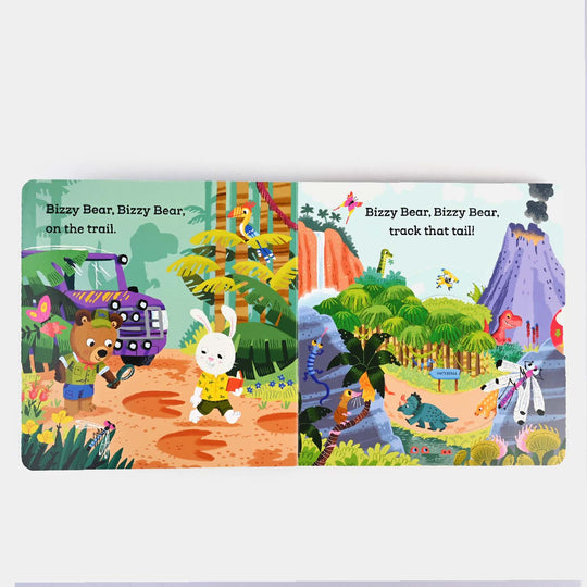Lizzy Bear Dinosaur Safari Story Book With Slider Tabs