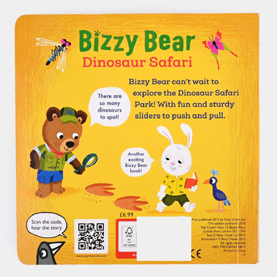 Lizzy Bear Dinosaur Safari Story Book With Slider Tabs