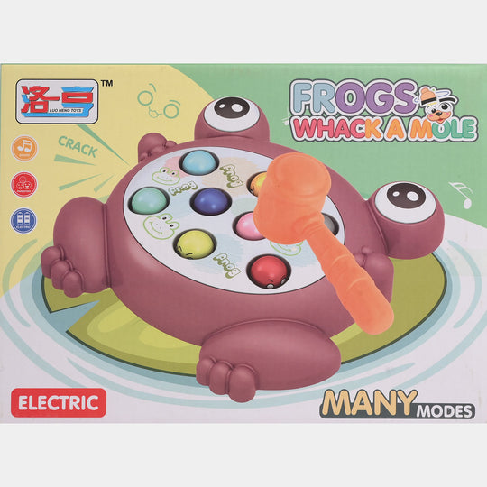 Electric Frog Whack-A-Mole Interactive Game for Kids