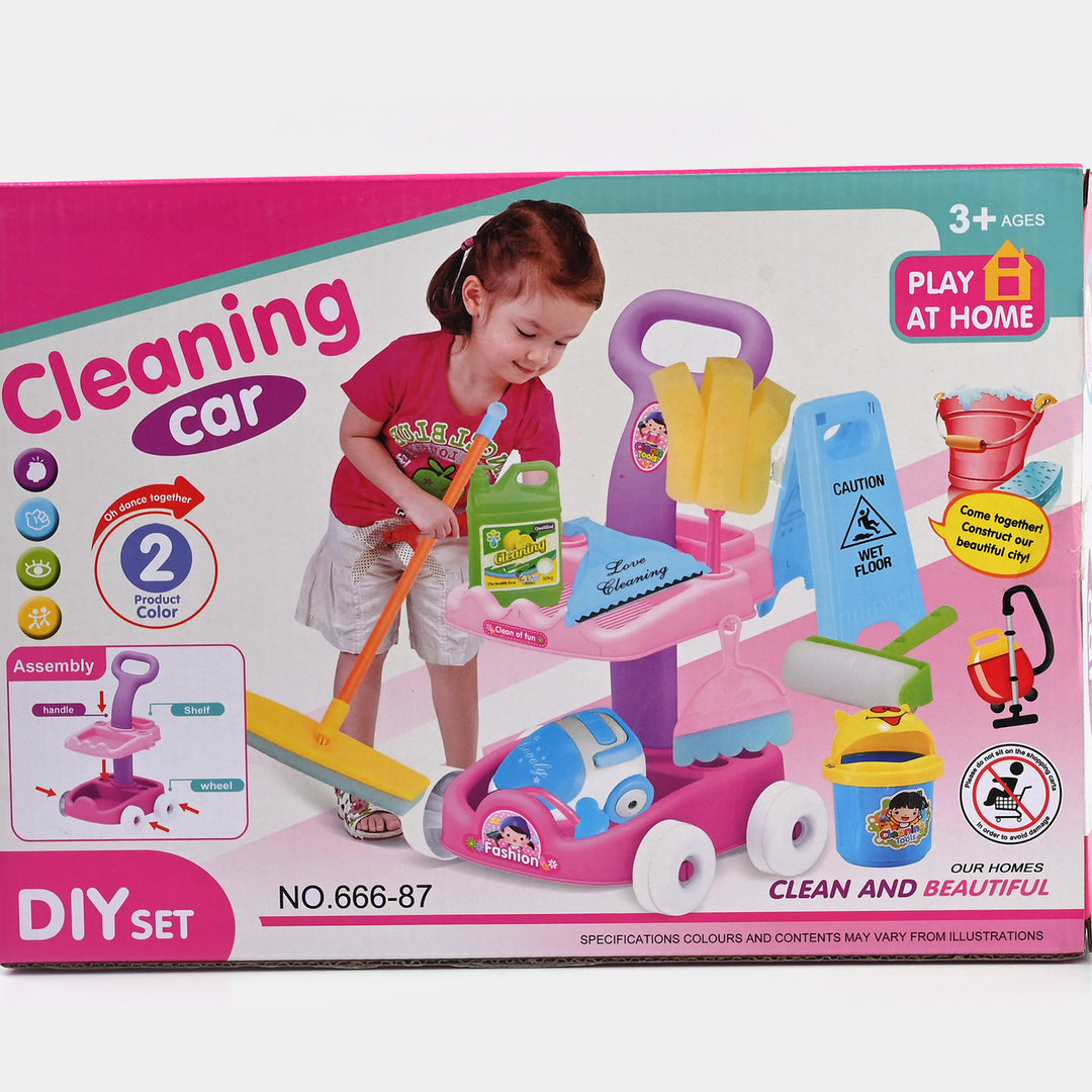 Cleaning Car Trolley Set For Kids