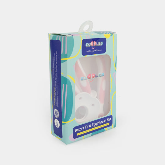 Cuddles First Tooth Brush & Oral Hygiene Set