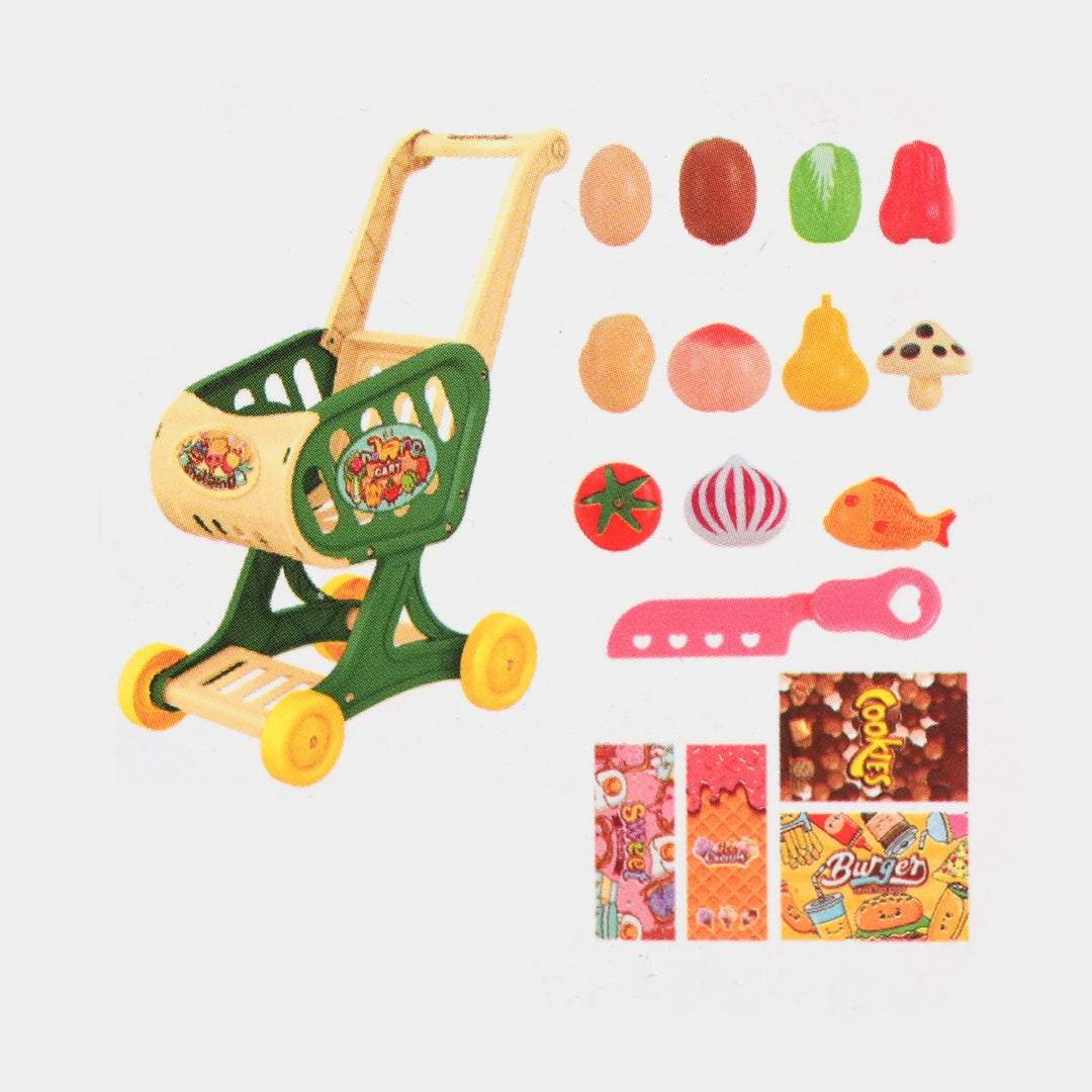 Children's Shopping Cart Play Set
