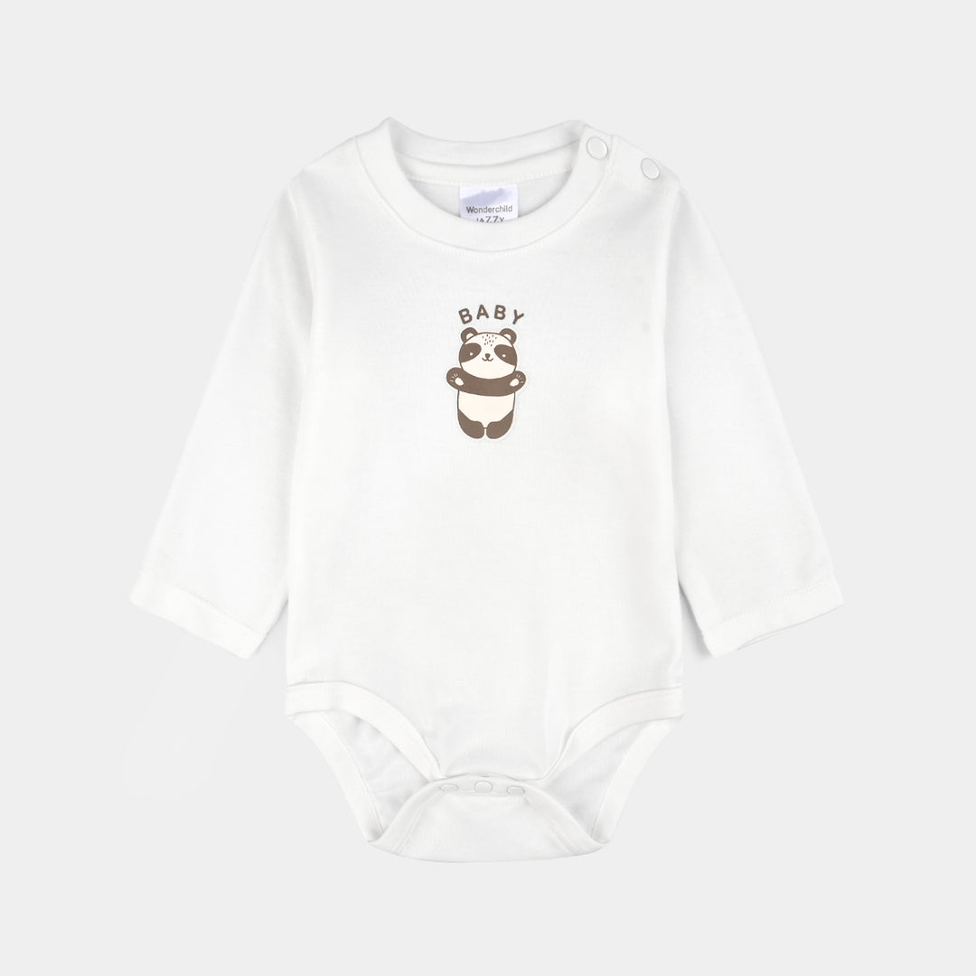 Infant Boys Cotton Interlock 3 PC Set-Yellow/White/Brown