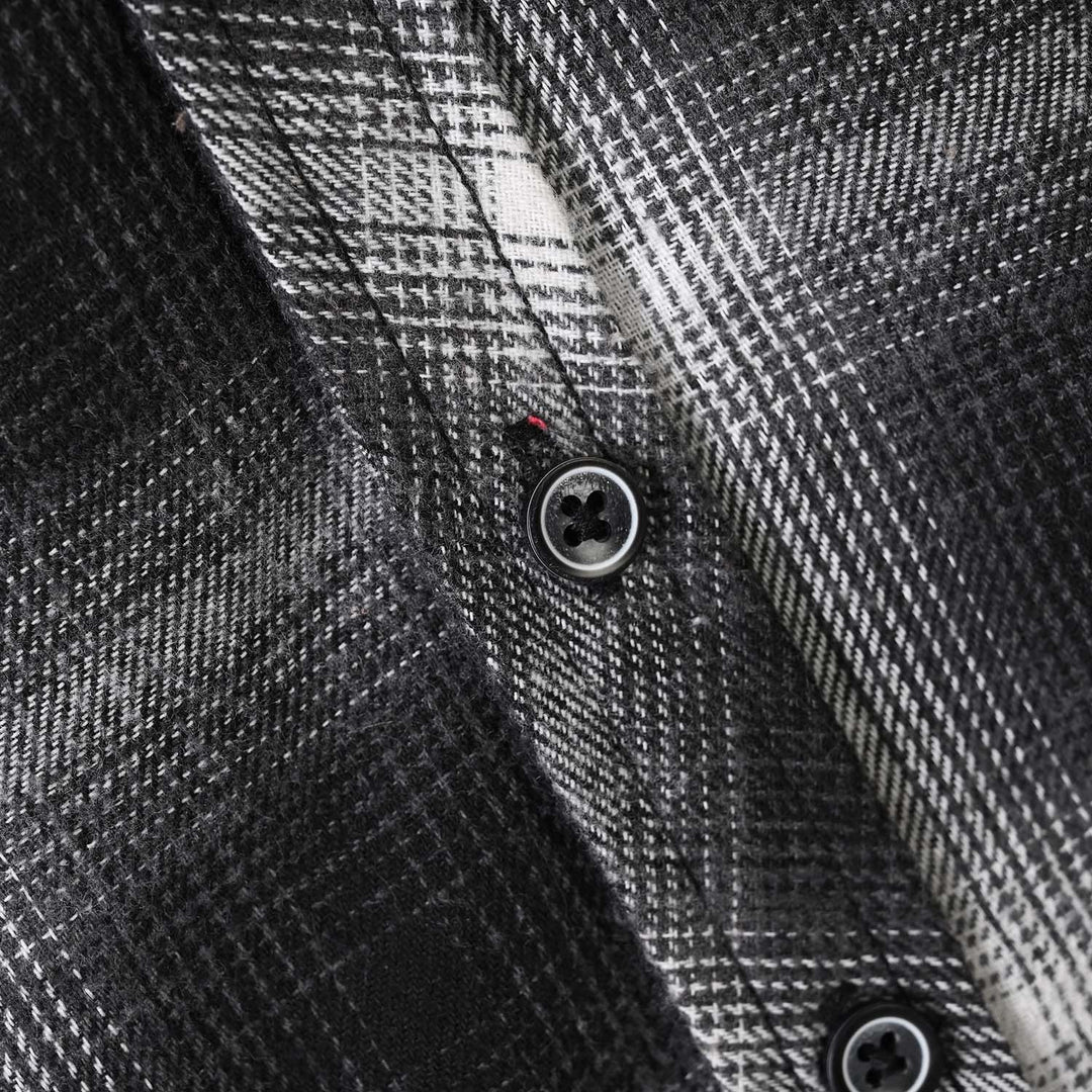 Boys Flannel Casual Shirt F/S Endless-BLACK