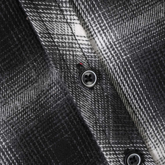 Boys Flannel Casual Shirt F/S Endless-BLACK