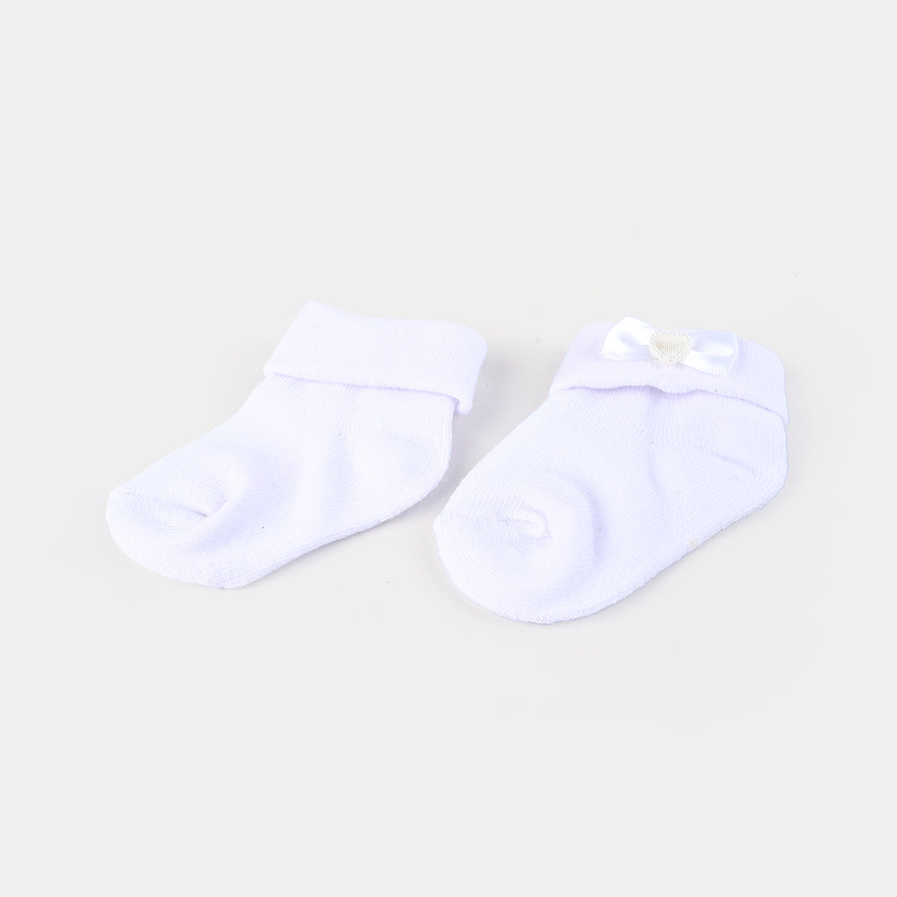 New Born Baby Socks | White