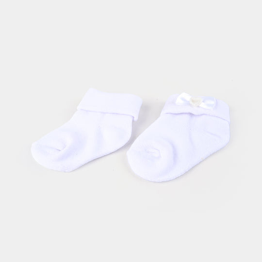 New Born Baby Socks | White