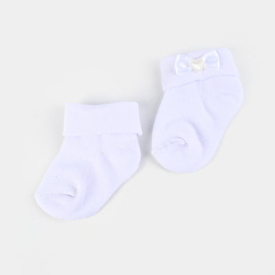 New Born Baby Socks | White