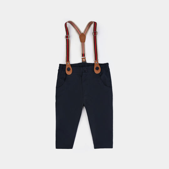 Infant Boys Cotton Interlock Suit-Yellow/Navy