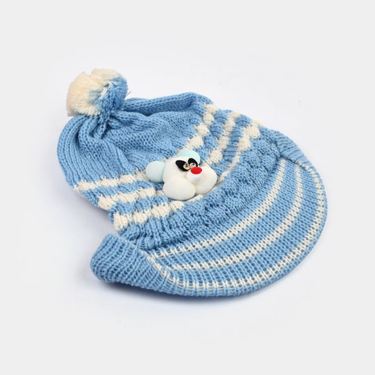 Baby Woolen P Cap Blue
