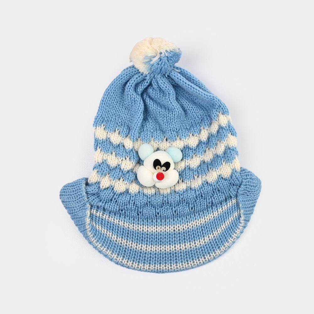 Baby Woolen P Cap Blue