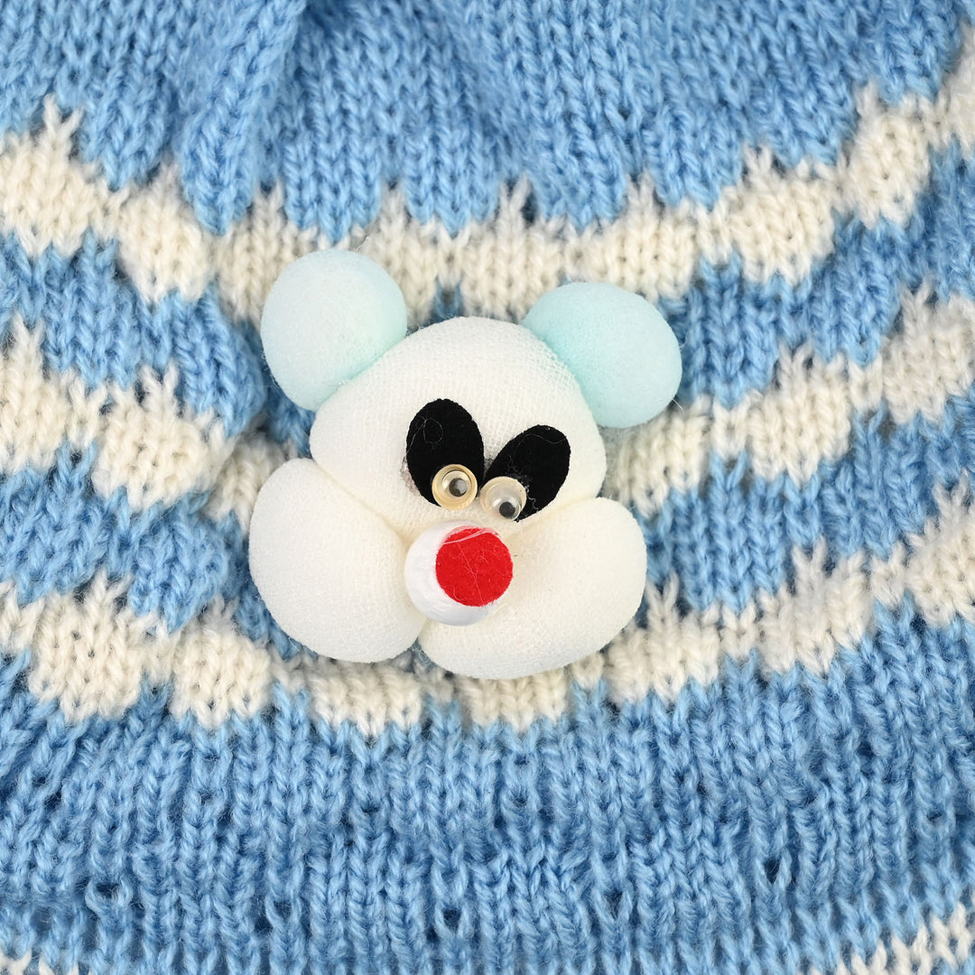Baby Woolen P Cap Blue