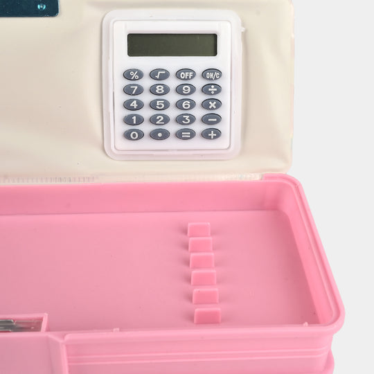 Pencil Box Magnetic Lock With Calculator For Kids