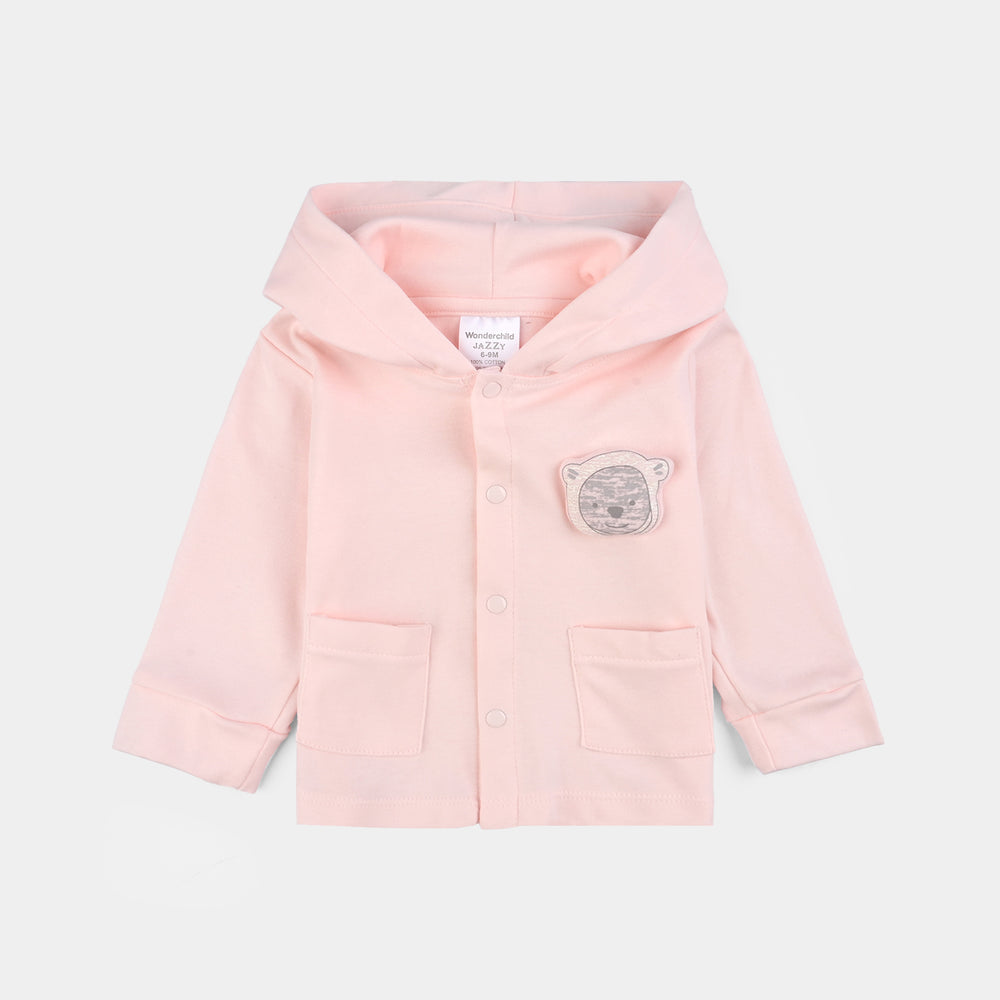 Infant Girls Cotton Interlock 3 PC Set-Pink/Grey/White