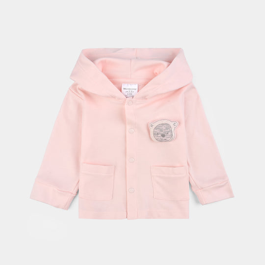 Infant Girls Cotton Interlock 3 PC Set-Pink/Grey/White