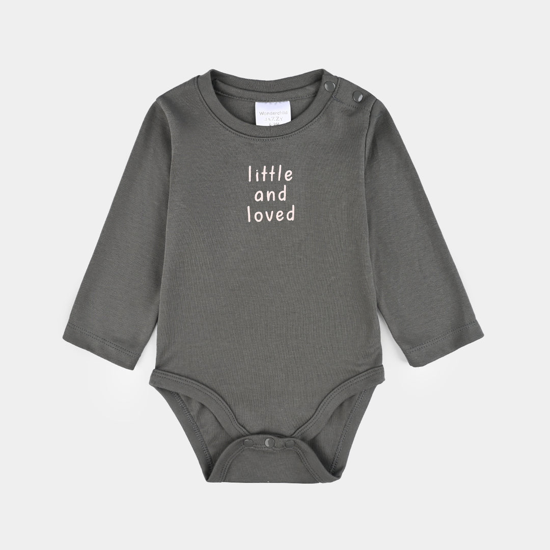 Infant Girls Cotton Interlock 3 PC Set-Pink/Grey/White
