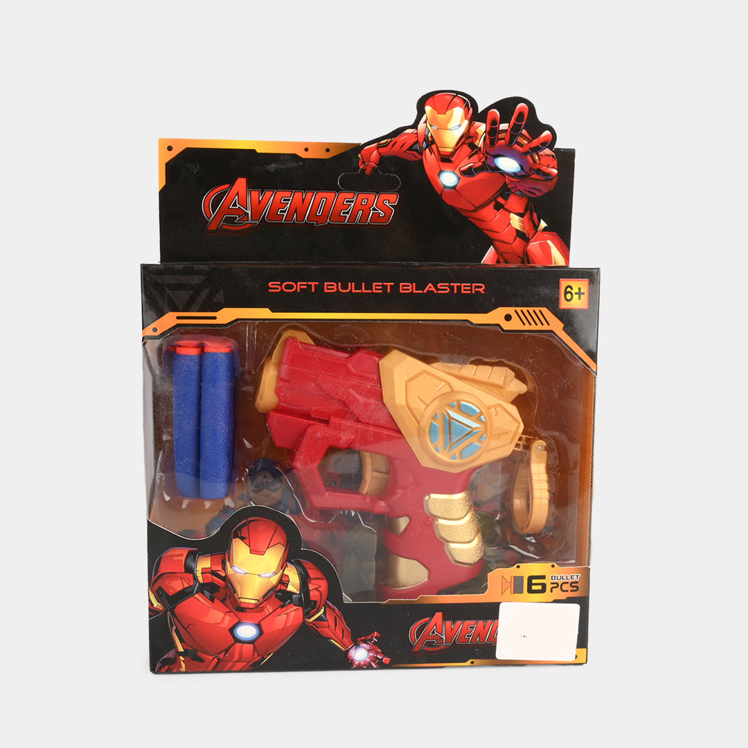 Superhero Armor Theme Soft Bullet Blaster Toy