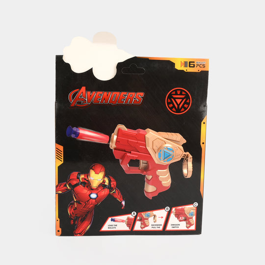 Superhero Armor Theme Soft Bullet Blaster Toy